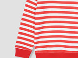 Red Stripes all over Printed sweatshirt in fleece for Kids