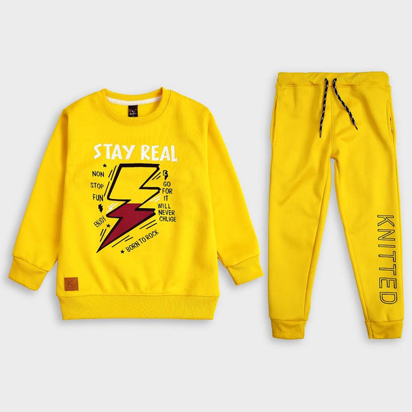 Stay real suit in fleece For Kids knitted