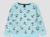 Anchors all over Printed Sweatshirt in fleece for Kids