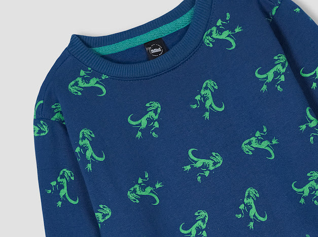 Dragon all over Printed Sweatshirt in fleece for Kids