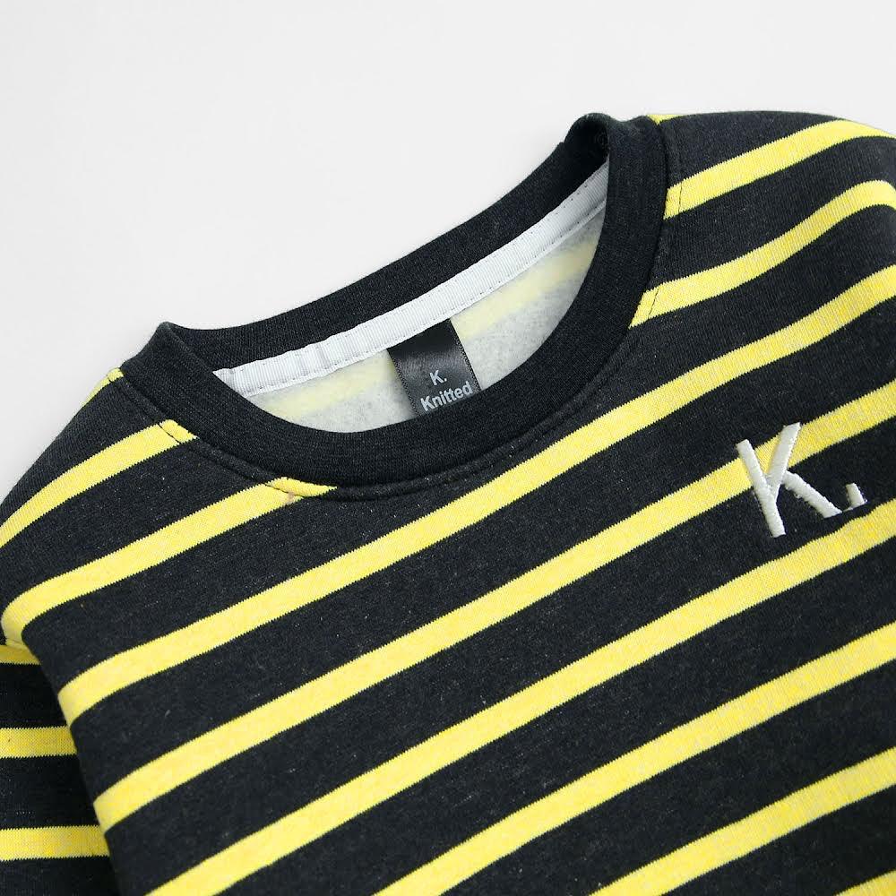 Yellow striped deals sweatshirt