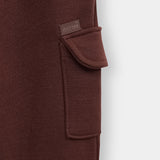 Brown 4 pocket trouser in fleece fot kids
