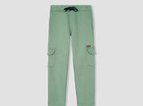 Green 4 pocket trouser in fleece fot kids