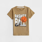 Camel Basketball print Tee For Kids