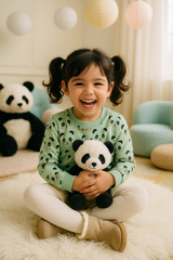 Panda all over Printed Sweatshirt in fleece for Kids