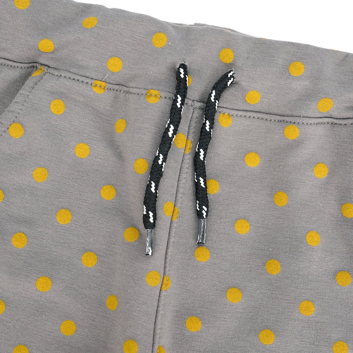 Grey color polka Dots printed Shorts For Kids