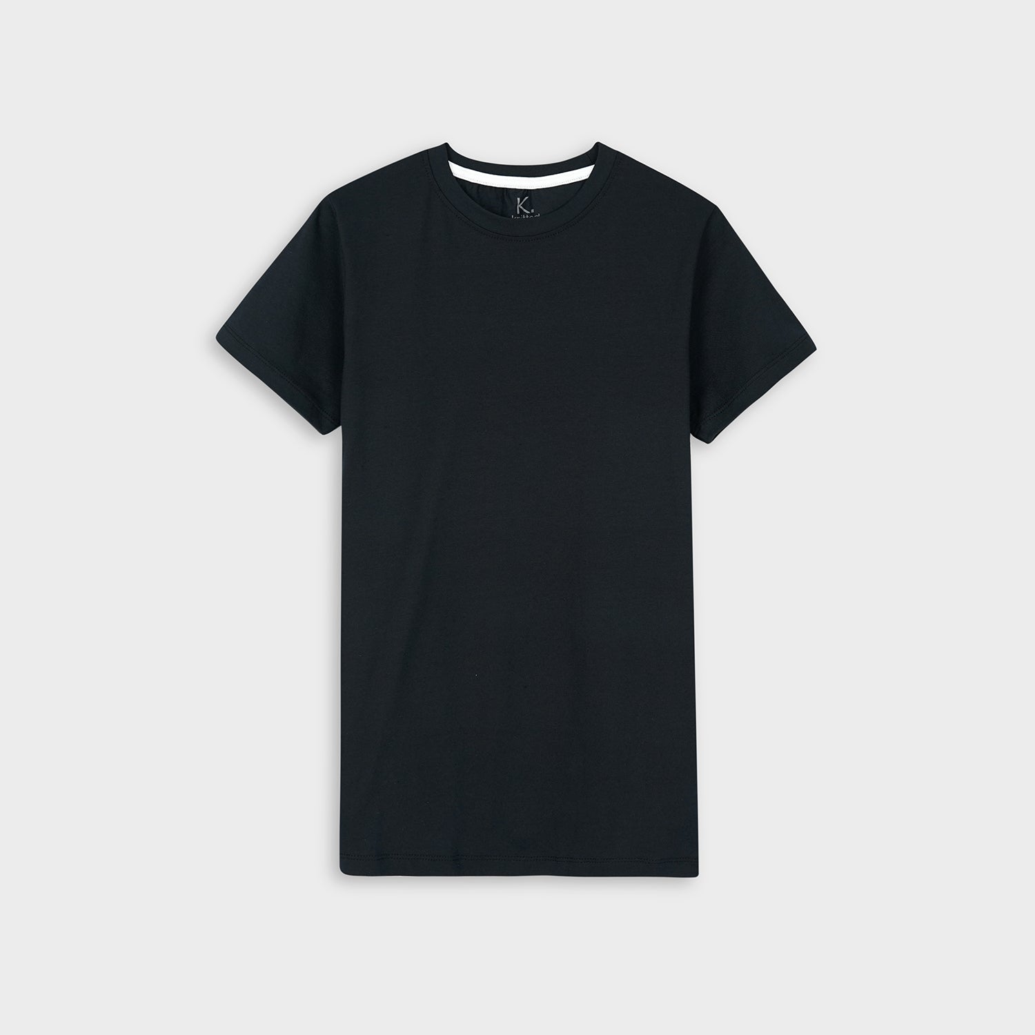 SOLID Black color basic tee for Women