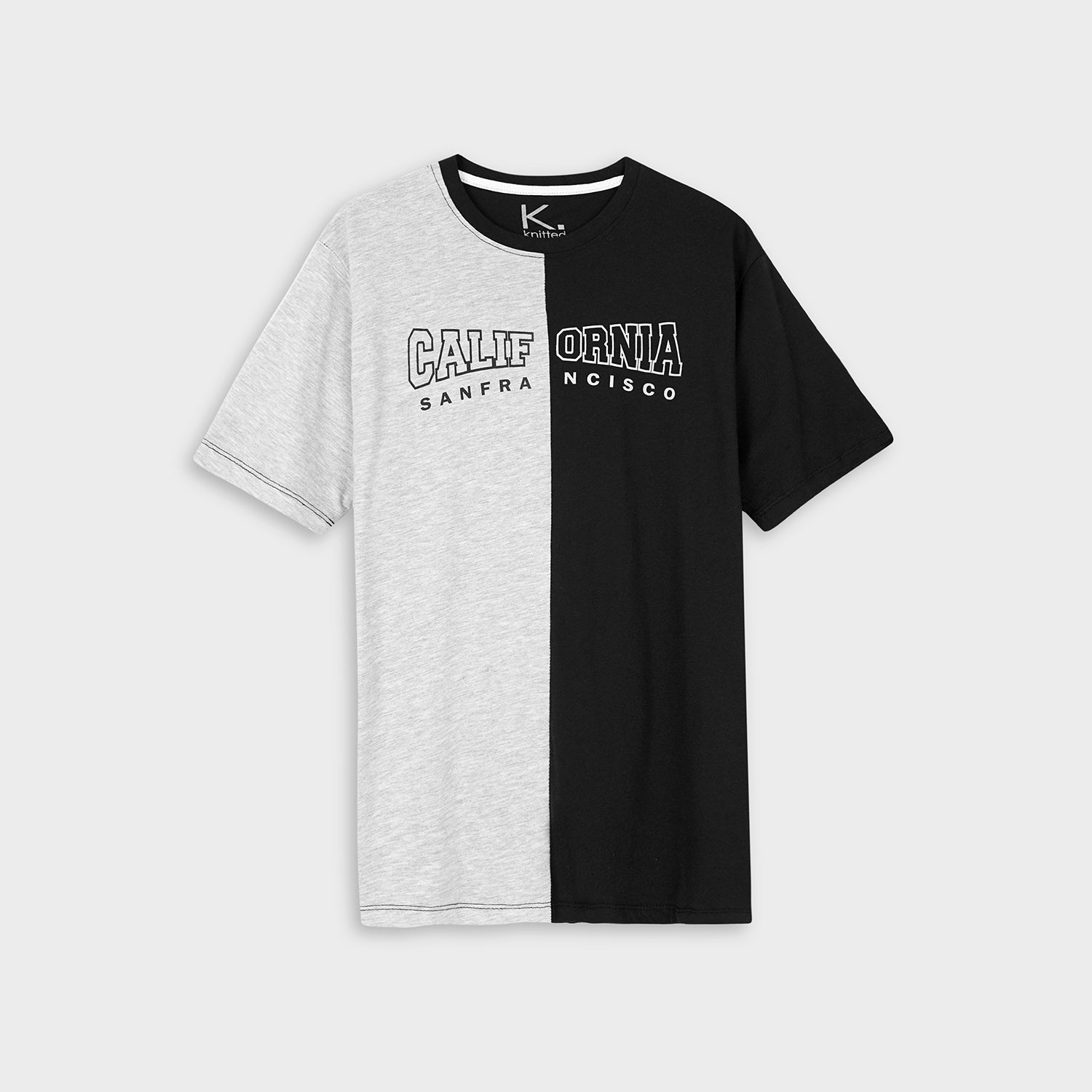 Two tone California printed tee for Women